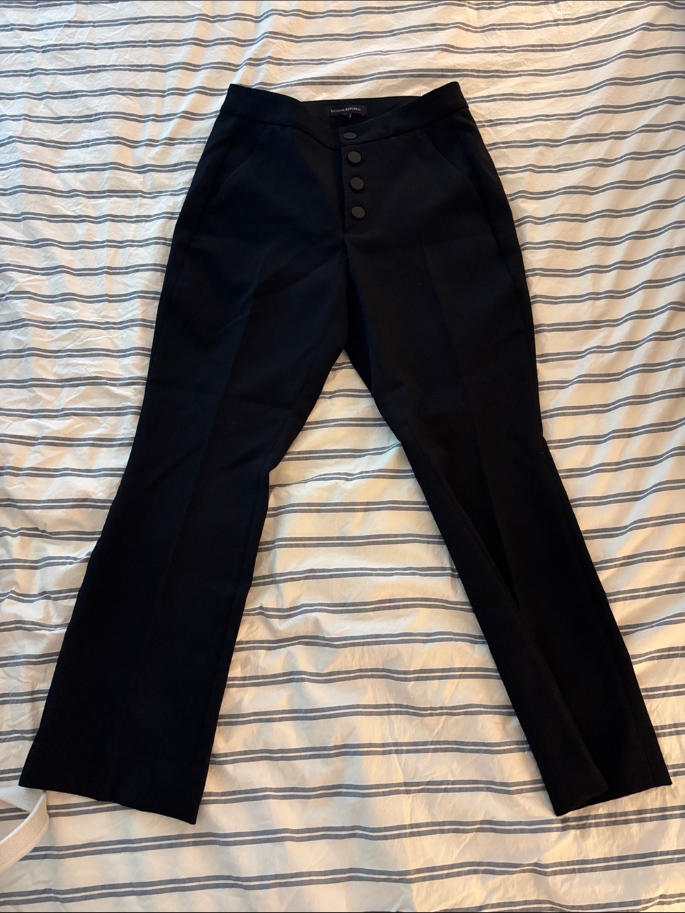 Banana Republic cropped flare Dress Pants with Button Front
